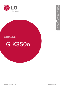 Handleiding LG K350n K8 Mobiele telefoon