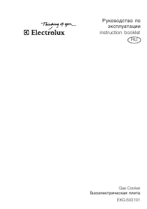 Handleiding Electrolux EKG603101 Fornuis