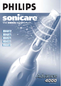 Manual Philips HX4511 Sonicare Advance 4000 Electric Toothbrush