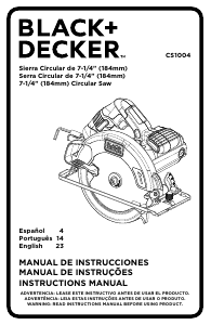 Manual Black and Decker CS1004 Serra circular