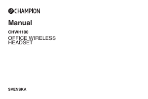 Bruksanvisning Champion CHWH100 Headsett