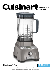 Manual de uso Cuisinart CBT-2000P1 Batidora