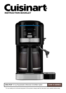 Manual de uso Cuisinart CHW-16 Máquina de café