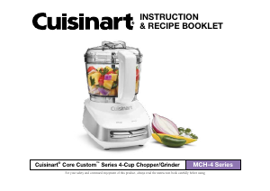 Manual Cuisinart MCH-4 Food Processor