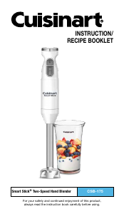 Manual Cuisinart CSB-175RP1 Hand Blender