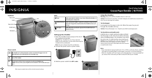 Manual Insignia NS-PS10CC Paper Shredder