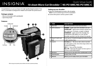 Manual Insignia NS-PS10MC Paper Shredder