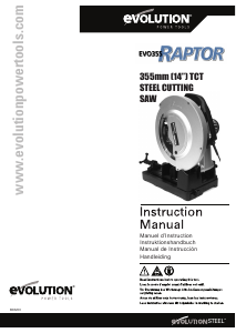 Manual de uso Evolution EVO355 Raptor Sierra de corte