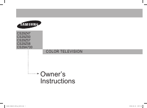 Manual Samsung CS-29Z57HF Television