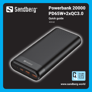 Manual Sandberg 420-62 Portable Charger