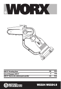 Manual Worx WG324.9 Chainsaw