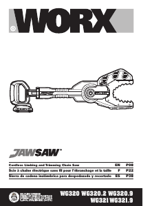 Manual de uso Worx WG320.9 Sierra de cadena