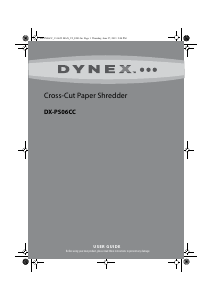 Manual Dynex DX-PS06CC Paper Shredder