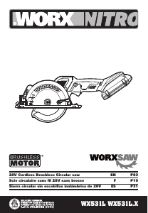 Mode d’emploi Worx WX531L.9 Scie circulaire