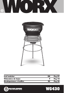 Manual Worx WG430 Garden Shredder