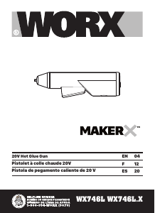Manual de uso Worx WX746L.9 Pistola para pegar