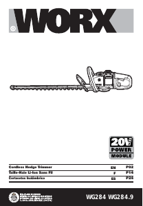 Manual de uso Worx WG284.9 Tijeras cortasetos