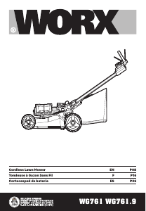 Manual de uso Worx WG761 Cortacésped