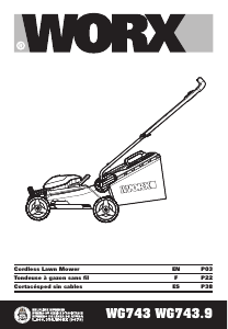 Manual Worx WG743 Lawn Mower