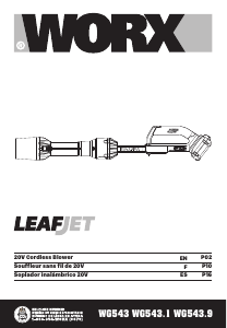 Manual Worx WG543.9 Leaf Blower
