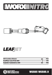 Manual Worx WG585 Leaf Blower