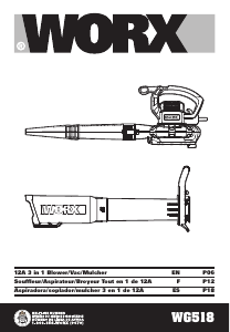 Manual Worx WG518 Leaf Blower