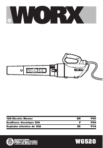 Manual de uso Worx WG520 Soplador de hojas