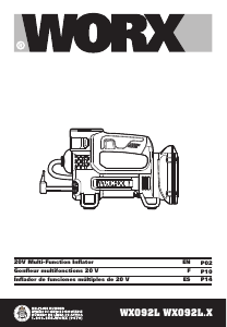 Manual de uso Worx WX092L Inflador neumáticos