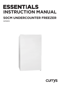 Manual Currys Essentials CUF50W12 Freezer