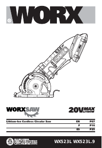 Manual Worx WX523L Circular Saw