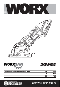 Manual Worx WX523L.9 Circular Saw