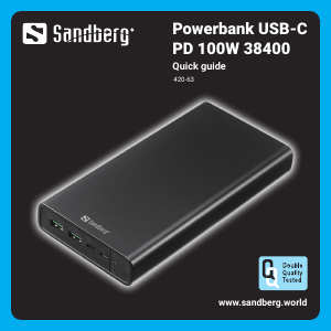 Mode d’emploi Sandberg 420-63 Chargeur portable