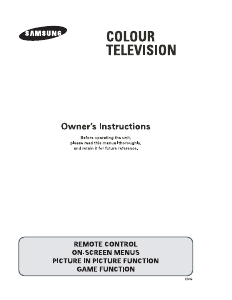Manual Samsung CS-21T13MA Television