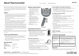 Bruksanvisning Coline SBQ-1056 Kjøkkentermometer