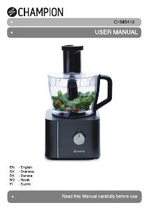 Manual Champion CHMB410 Food Processor