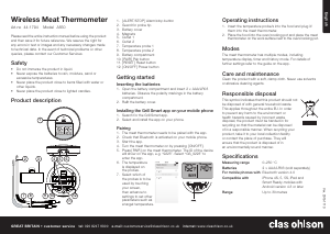 Bedienungsanleitung Clas Ohlson A550 Küchenthermometer
