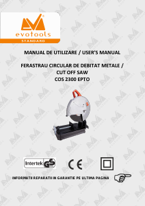 Manual Evotools COS 2300 EPTO Cut Off Saw