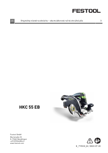 Návod Festool HKC 55 EB Okružná píla