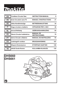 Manuale Makita DHS661 Sega circolare