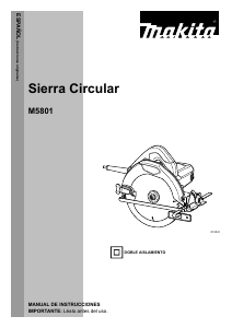 Manual de uso Makita M5801 Sierra circular