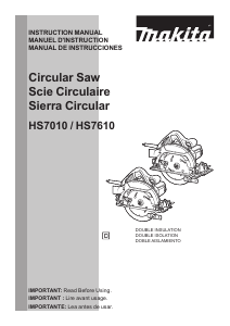 Manual de uso Makita HS7010 Sierra circular