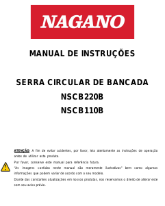 Manual Nagano NSCB220B Serra de mesa