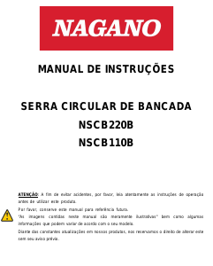 Manual Nagano NSCB110B Serra de mesa