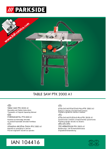 Manual Parkside IAN 104416 Table Saw