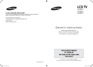 Manual Samsung LA26R71BD LCD Television