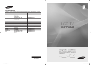 Manual Samsung LA52A650A1M LCD Television