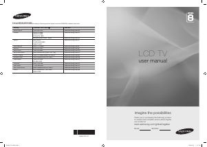 Manual Samsung LA52A850S1F LCD Television