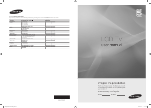 Manual Samsung LA52B550K1R LCD Television
