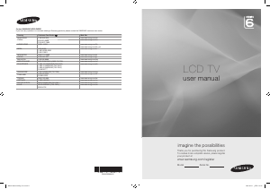 Manual Samsung LA55B650T1M LCD Television