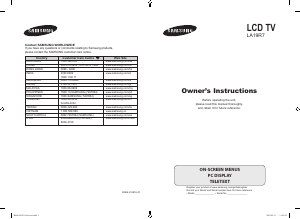 Manual Samsung LA19R71W LCD Television